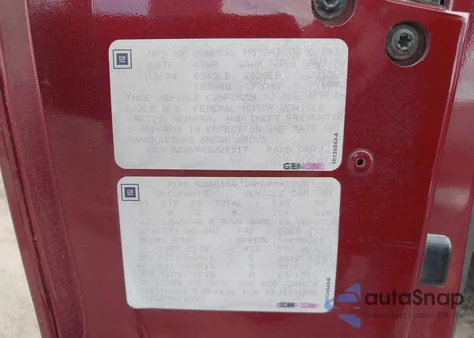 1994 Pontiac Firebird z USA, uszkodzony, nr VIN 2G2FS22S9R2229517